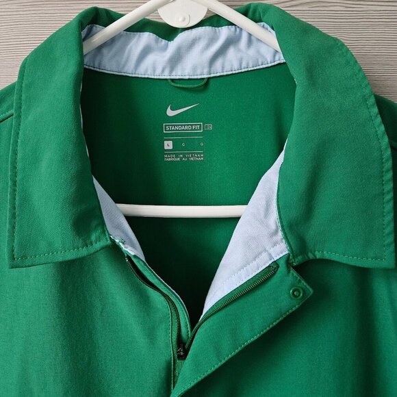 Nike Repel Player Men's Golf Jacket Green Size Large Water Resistant 2 way zip - Picture 6 of 16